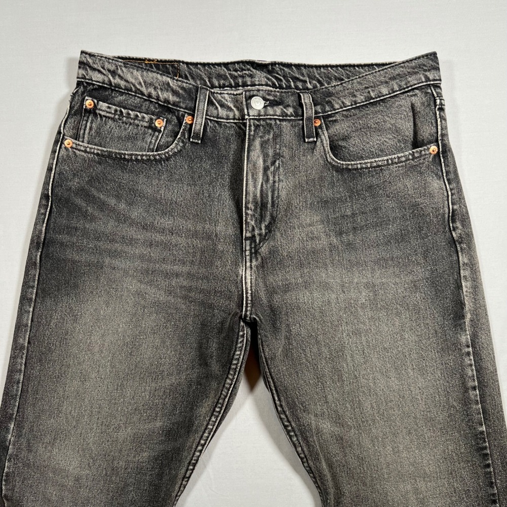 Levis 502 Jeans Mens 34x30 Gray Faded Denim Pants Grunge 90s Style - Picture 3 of 12
